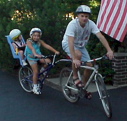 My eye-catching bicycle built for three